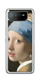 ASUS ROG Phone 6 / ROG Phone 6 Pro用 背面 保護 フィルム 名画 プリント フェルメール 真珠の耳飾りの少女 ( ヨハネス・フェルメール Johannes Vermeer )