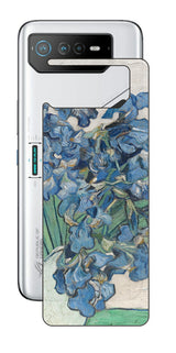 ASUS ROG Phone 6 / ROG Phone 6 Pro用 背面 保護 フィルム 名画 プリント ゴッホ アイリス( フィンセント ファン ゴッホ Vincent Willem van Gogh )