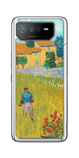 ASUS ROG Phone 6 / ROG Phone 6 Pro用 背面 保護 フィルム 名画 プリント ゴッホ プロヴァンスの農家( フィンセント ファン ゴッホ Vincent Willem van Gogh )