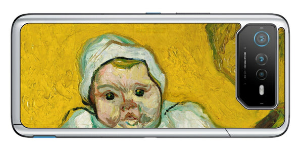 ASUS ROG Phone 6 / ROG Phone 6 Pro用 背面 保護 フィルム 名画 プリント ゴッホ ルーラン夫人と赤ちゃん（ フィンセント ファン ゴッホ Vincent Willem van Gogh ）