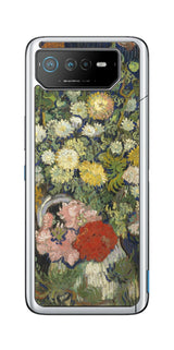 ASUS ROG Phone 6 / ROG Phone 6 Pro用 背面 保護 フィルム 名画 プリント ゴッホ 花瓶の花の花束( フィンセント ファン ゴッホ Vincent Willem van Gogh )