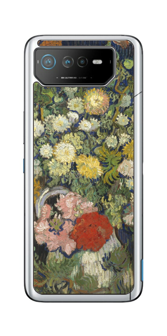 ASUS ROG Phone 6 / ROG Phone 6 Pro用 背面 保護 フィルム 名画 プリント ゴッホ 花瓶の花の花束（ フィンセント ファン ゴッホ Vincent Willem van Gogh ）