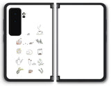 【背面左右2ヶ所 】 Surface Duo 2用 【コラボ プリント Design by すいかねこ 001 】 背面 保護 フィルム 日本製