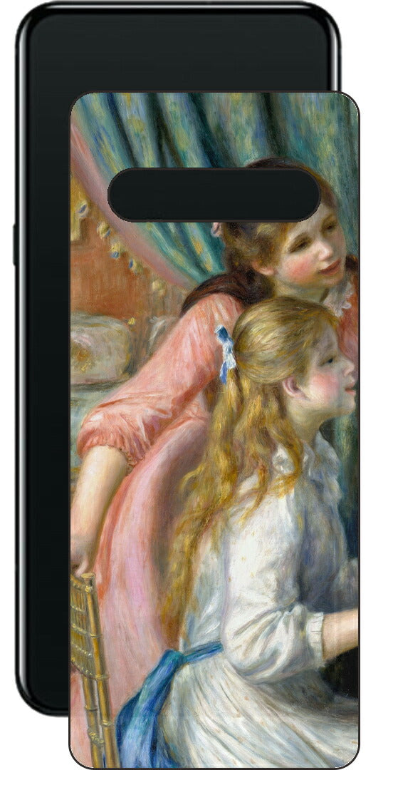 LG V60 ThinQ 5G用 背面 保護 フィルム 名画 プリント ルノワール ピアノを弾く二人の少女（ ピエール＝オーギュスト・ルノワール Pierre-Auguste Renoir ）