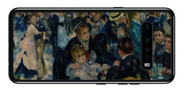 LG V60 ThinQ 5G用 背面 保護 フィルム 名画 プリント ルノワール ムーラン・ド・ラ・ギャレット（ ピエール＝オーギュスト・ルノワール Pierre-Auguste Renoir ）