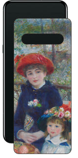 LG V60 ThinQ 5G用 背面 保護 フィルム 名画 プリント ルノワール 二人の姉妹( ピエール=オーギュスト・ルノワール Pierre-Auguste Renoir )