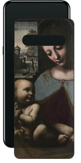 LG V60 ThinQ 5G用 背面 保護 フィルム 名画 プリント ダ・ヴィンチ 聖母子( レオナルド・ダ・ヴィンチ Leonardo da Vinci )