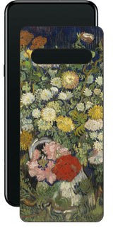 LG V60 ThinQ 5G用 背面 保護 フィルム 名画 プリント ゴッホ 花瓶の花の花束( フィンセント ファン ゴッホ Vincent Willem van Gogh )