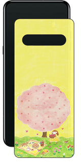 LG V60 ThinQ 5G用 【コラボ プリント Design by よこお さとみ 003 】 背面 保護 フィルム 日本製