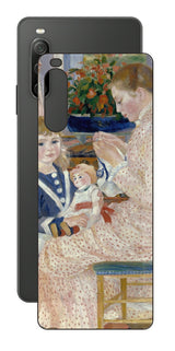 Sony Xperia 10 IV用 背面 保護 フィルム 名画 プリント ルノワール ヴァルジュモンの午後( ピエール=オーギュスト・ルノワール Pierre-Auguste Renoir )