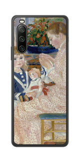 Sony Xperia 10 IV用 背面 保護 フィルム 名画 プリント ルノワール ヴァルジュモンの午後( ピエール=オーギュスト・ルノワール Pierre-Auguste Renoir )