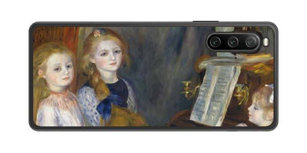 Sony Xperia 10 IV用 背面 保護 フィルム 名画 プリント ルノワール カチュール・メンデスの娘たち（ ピエール＝オーギュスト・ルノワール Pierre-Auguste Renoir ）