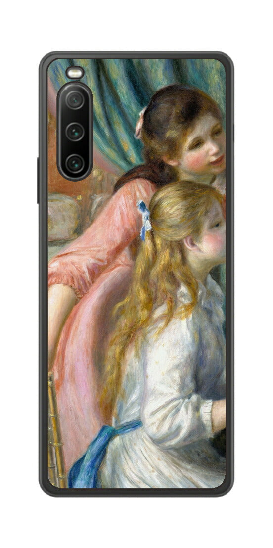 Sony Xperia 10 IV用 背面 保護 フィルム 名画 プリント ルノワール ピアノを弾く二人の少女（ ピエール＝オーギュスト・ルノワール Pierre-Auguste Renoir ）