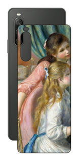 Sony Xperia 10 IV用 背面 保護 フィルム 名画 プリント ルノワール ピアノを弾く二人の少女( ピエール=オーギュスト・ルノワール Pierre-Auguste Renoir )
