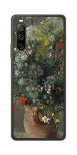 Sony Xperia 10 IV用 背面 保護 フィルム 名画 プリント ルノワール 花瓶の花（ ピエール＝オーギュスト・ルノワール Pierre-Auguste Renoir ）