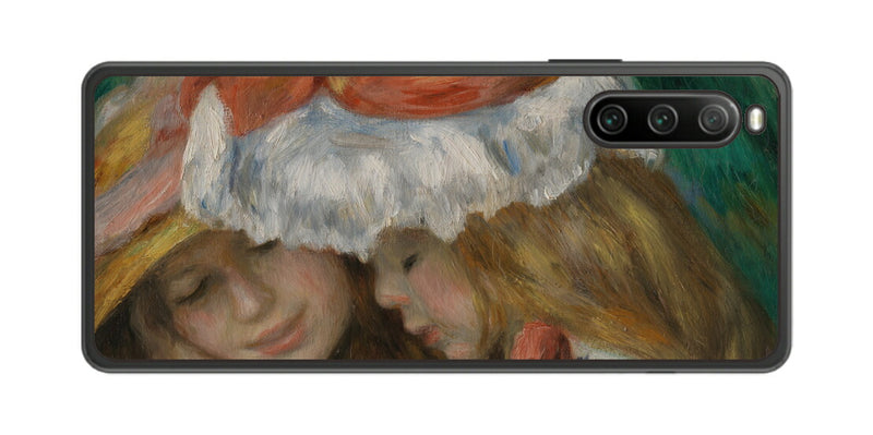 Sony Xperia 10 IV用 背面 保護 フィルム 名画 プリント ルノワール 読書する二人の少女（ ピエール＝オーギュスト・ルノワール Pierre-Auguste Renoir ）