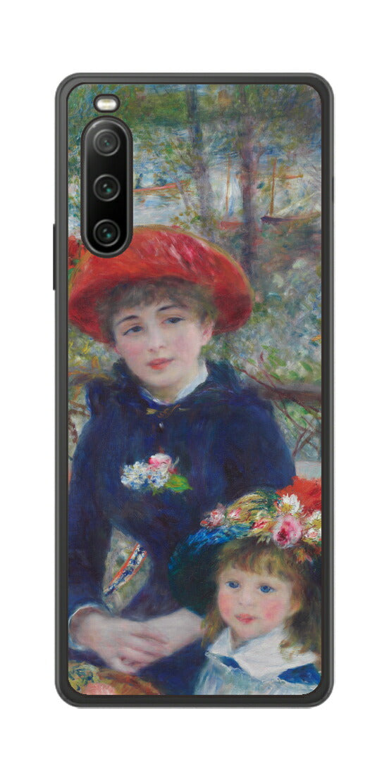 Sony Xperia 10 IV用 背面 保護 フィルム 名画 プリント ルノワール 二人の姉妹（ ピエール＝オーギュスト・ルノワール Pierre-Auguste Renoir ）