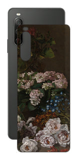 Sony Xperia 10 IV用 背面 保護 フィルム 名画プリント クロード・モネ ( Claude Monet ) 春の花