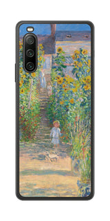 Sony Xperia 10 IV用 背面 保護 フィルム 名画プリント クロード・モネ ( Claude Monet ) ヴェトゥイユの画家の庭