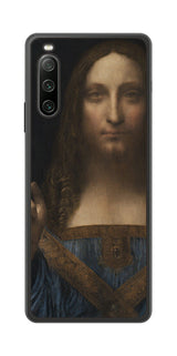 Sony Xperia 10 IV用 背面 保護 フィルム 名画 プリント ダ・ヴィンチ サルバトール・ムンディ( レオナルド・ダ・ヴィンチ Leonardo da Vinci )