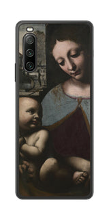 Sony Xperia 10 IV用 背面 保護 フィルム 名画 プリント ダ・ヴィンチ 聖母子( レオナルド・ダ・ヴィンチ Leonardo da Vinci )