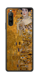 Sony Xperia 10 IV用 背面 保護 フィルム 名画プリント グスタフ クリムト アデーレ・ブロッホ=バウアーの肖像Ⅰ