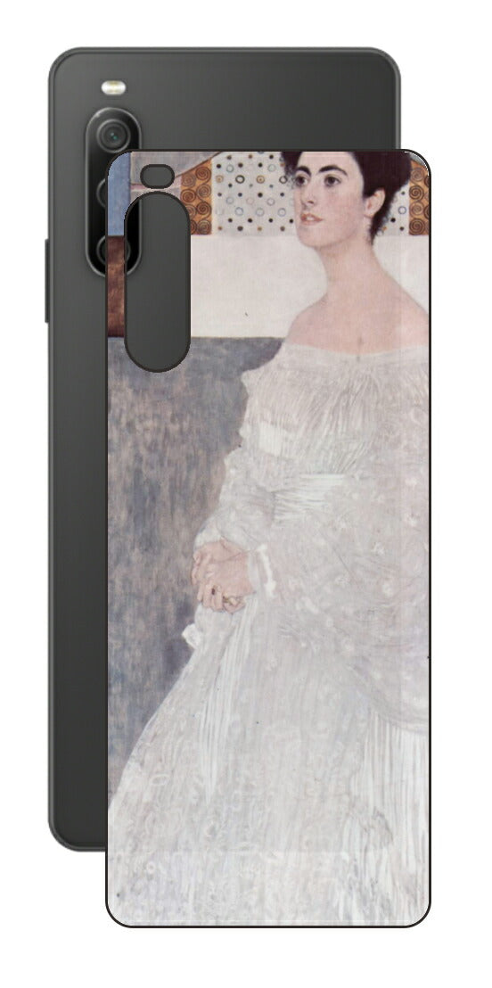 Sony Xperia 10 IV用 背面 保護 フィルム 名画プリント グスタフ クリムト マルガレーテ・ストンボロー＝ウィトゲンシュタインの肖像