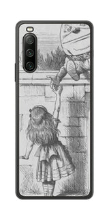 Sony Xperia 10 IV用 背面 保護 フィルム 名画プリント ジョン・テニエル ( John Tenniel ) ハンプティ・ダンプティ