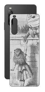 Sony Xperia 10 IV用 背面 保護 フィルム 名画プリント ジョン・テニエル ( John Tenniel ) ハンプティ・ダンプティ