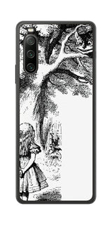 Sony Xperia 10 IV用 背面 保護 フィルム 名画プリント ジョン・テニエル ( John Tenniel ) チェシャ猫