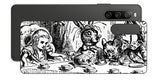 Sony Xperia 10 IV用 背面 保護 フィルム 名画プリント ジョン・テニエル ( John Tenniel ) 帽子屋と三月ウサギとのお茶会の場面