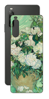 Sony Xperia 10 IV用 背面 保護 フィルム 名画 プリント ゴッホ バラ( フィンセント ファン ゴッホ Vincent Willem van Gogh )