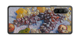 Sony Xperia 10 IV用 背面 保護 フィルム 名画 プリント ゴッホ ぶどう、レモン、梨、りんご( フィンセント ファン ゴッホ Vincent Willem van Gogh )