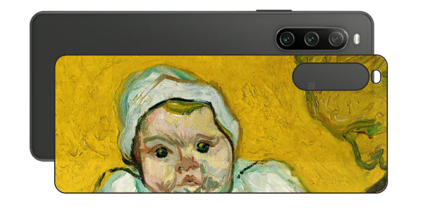 Sony Xperia 10 IV用 背面 保護 フィルム 名画 プリント ゴッホ ルーラン夫人と赤ちゃん（ フィンセント ファン ゴッホ Vincent Willem van Gogh ）