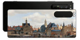 Sony Xperia 1 II用 背面 保護 フィルム 名画 プリント フェルメール デルフトの眺望 （ ヨハネス・フェルメール Johannes Vermeer ）