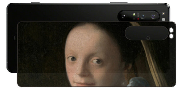 Sony Xperia 1 II用 背面 保護 フィルム 名画 プリント フェルメール 少女 （ ヨハネス・フェルメール Johannes Vermeer ）