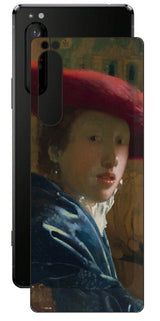 Sony Xperia 1 II用 背面 保護 フィルム 名画 プリント フェルメール 赤い帽子の少女 ( ヨハネス・フェルメール Johannes Vermeer )