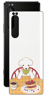 Sony Xperia 1 II用 【コラボ プリント Design by よこお さとみ 005 】 背面 保護 フィルム 日本製