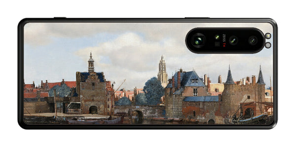 Sony Xperia 1 III用 背面 保護 フィルム 名画 プリント フェルメール デルフトの眺望 （ ヨハネス・フェルメール Johannes Vermeer ）