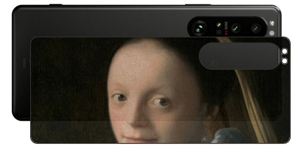 Sony Xperia 1 III用 背面 保護 フィルム 名画 プリント フェルメール 少女 （ ヨハネス・フェルメール Johannes Vermeer ）