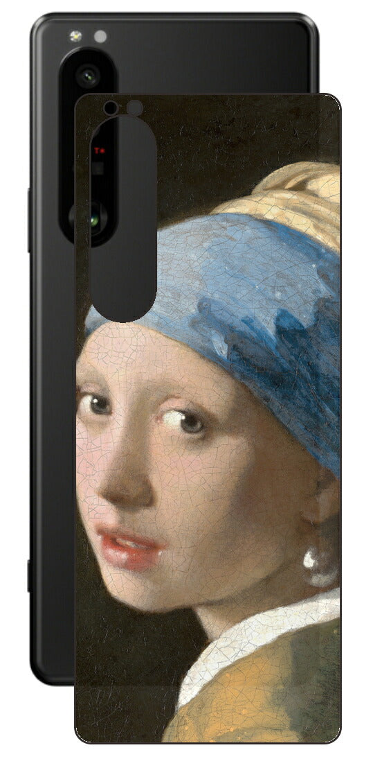 Sony Xperia 1 III用 背面 保護 フィルム 名画 プリント フェルメール 真珠の耳飾りの少女 （ ヨハネス・フェルメール Johannes Vermeer ）