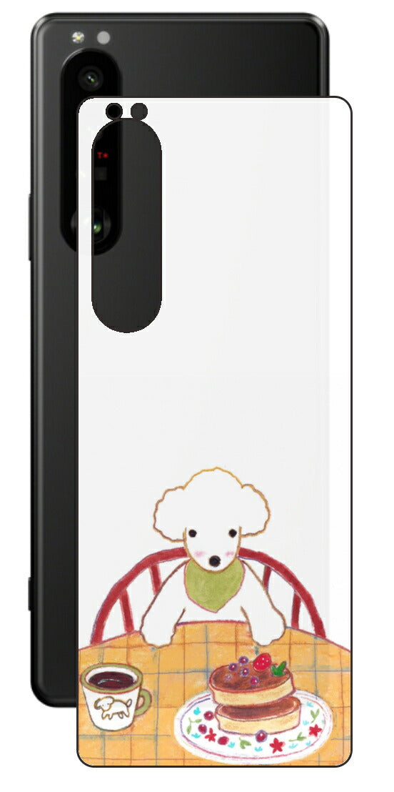 Sony Xperia 1 III用 【コラボ プリント Design by よこお さとみ 005 】 背面 保護 フィルム 日本製