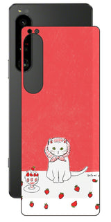 Sony Xperia 1 IV用 【コラボ プリント Design by よこお さとみ 001 】 背面 保護 フィルム 日本製