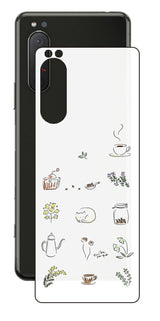 Sony Xperia 5 II用 【コラボ プリント Design by すいかねこ 001 】 背面 保護 フィルム 日本製