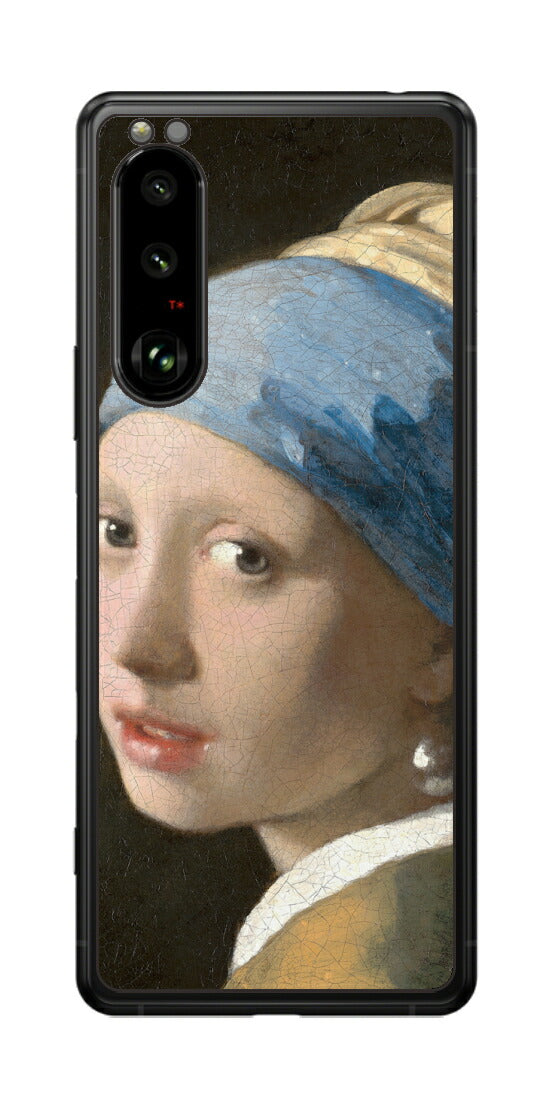 Sony Xperia 5 III用 背面 保護 フィルム 名画 プリント フェルメール 真珠の耳飾りの少女 （ ヨハネス・フェルメール Johannes Vermeer ）