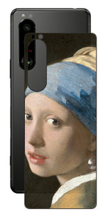 Sony Xperia 5 III用 背面 保護 フィルム 名画 プリント フェルメール 真珠の耳飾りの少女 ( ヨハネス・フェルメール Johannes Vermeer )