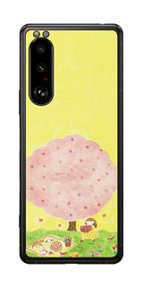 Sony Xperia 5 III用 【コラボ プリント Design by よこお さとみ 003 】 背面 保護 フィルム 日本製