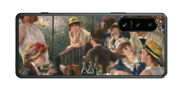 Sony Xperia 5 IV用 背面 保護 フィルム 名画 プリント ルノワール 舟遊びをする人々の昼食（ ピエール＝オーギュスト・ルノワール Pierre-Auguste Renoir ）