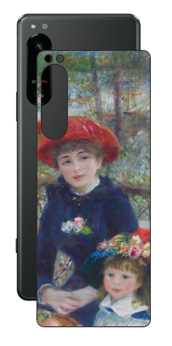 Sony Xperia 5 IV用 背面 保護 フィルム 名画 プリント ルノワール 二人の姉妹（ ピエール＝オーギュスト・ルノワール Pierre-Auguste Renoir ）