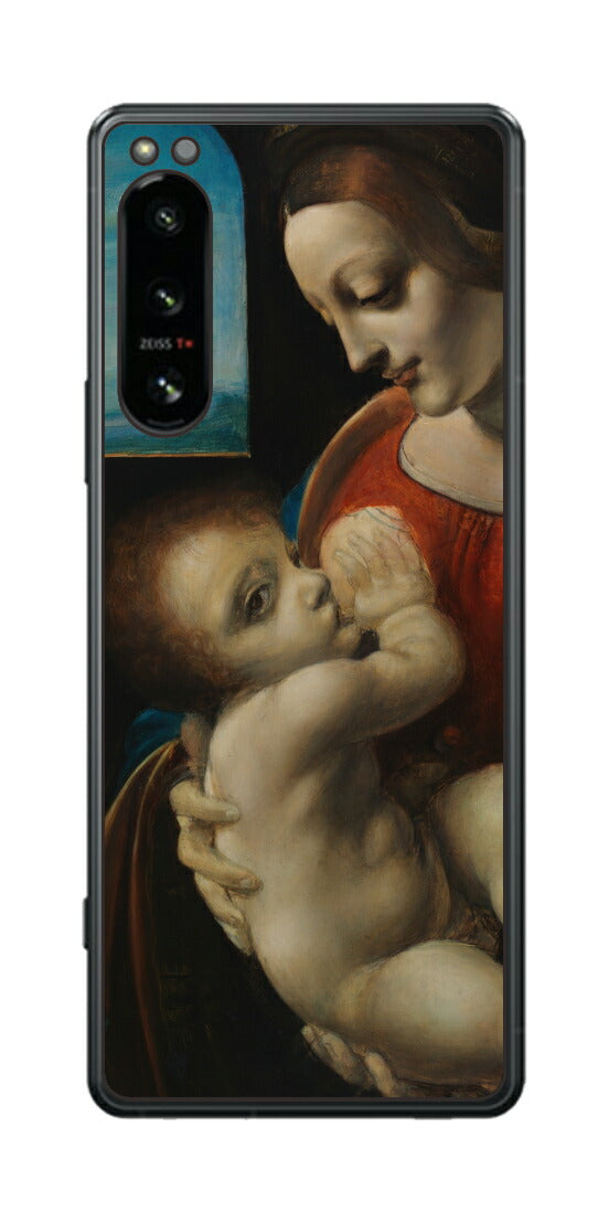 Sony Xperia 5 IV用 背面 保護 フィルム 名画 プリント ダ・ヴィンチ リッタの聖母（ レオナルド・ダ・ヴィンチ Leonardo da Vinci ）